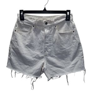 PacSun White High Waisted Distressed Denim Shorts - Size 27